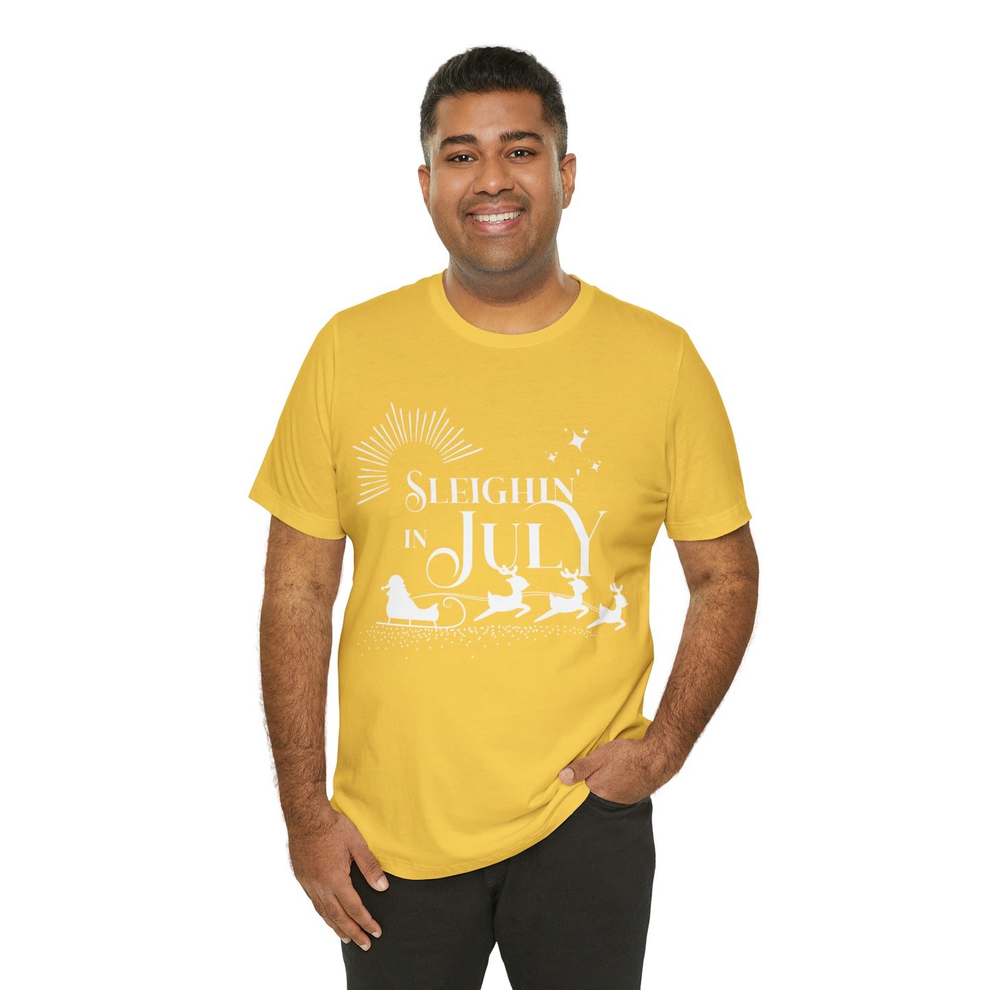 Sleighin in July Shirt | Christmas in July Slay Statement T-Shirt