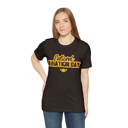 National Aviation Day Yellow Shirt | Airplane Pilot T-Shirt