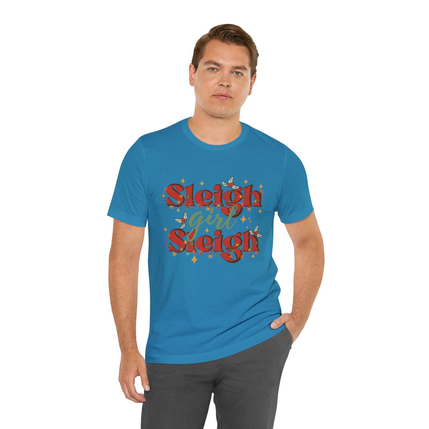 Slay Christmas Shirt for Women | Sleigh Girl Sleigh | Funny Pun for Christmas T-shirt