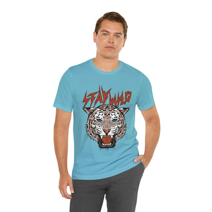 Stay Wild Unisex T-shirt Cougar Leopard Fun Ambitious Shirt Cat Lady Shirt