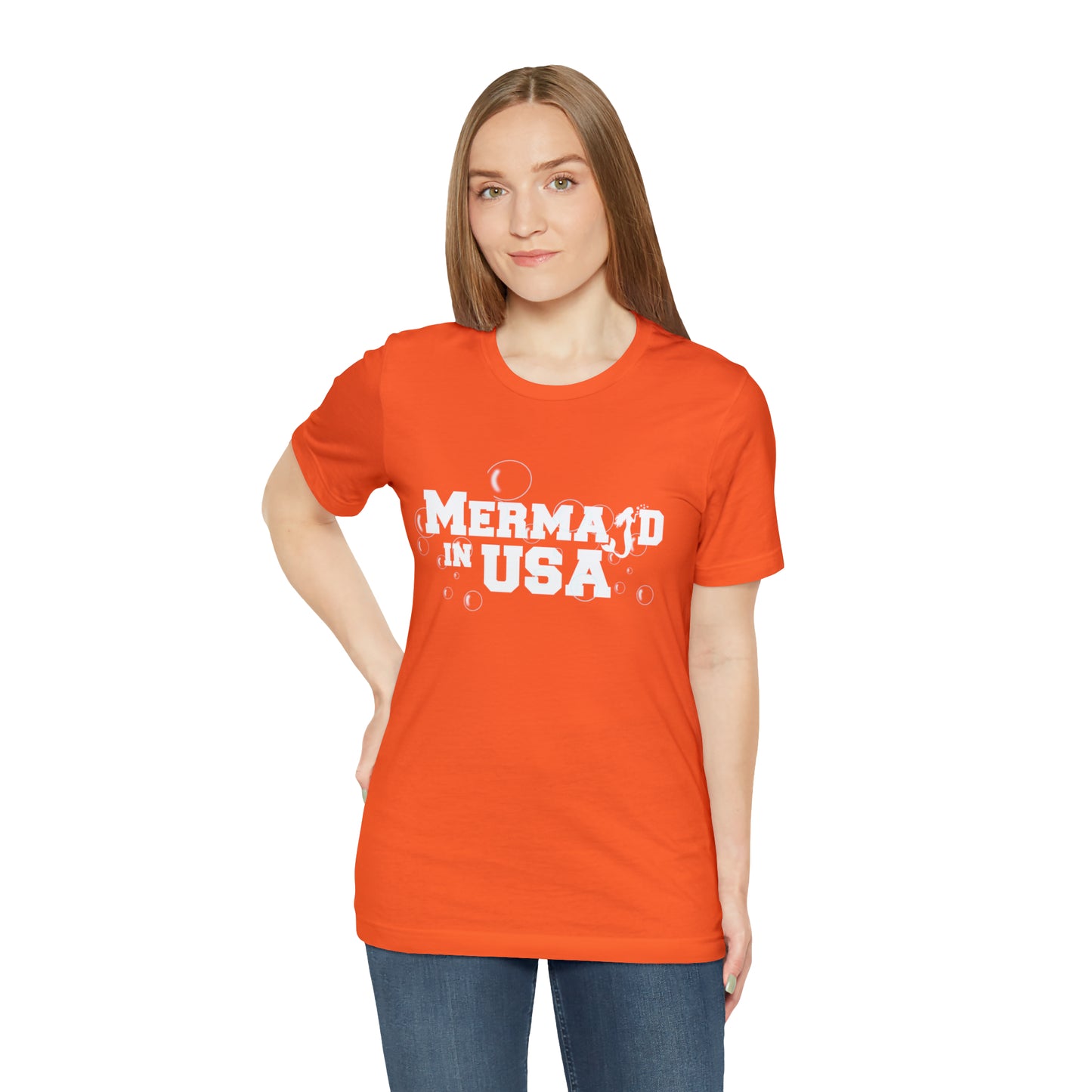 Mermaid in USA July 4th Shirt | July 4th Independence Statement T-Shirt