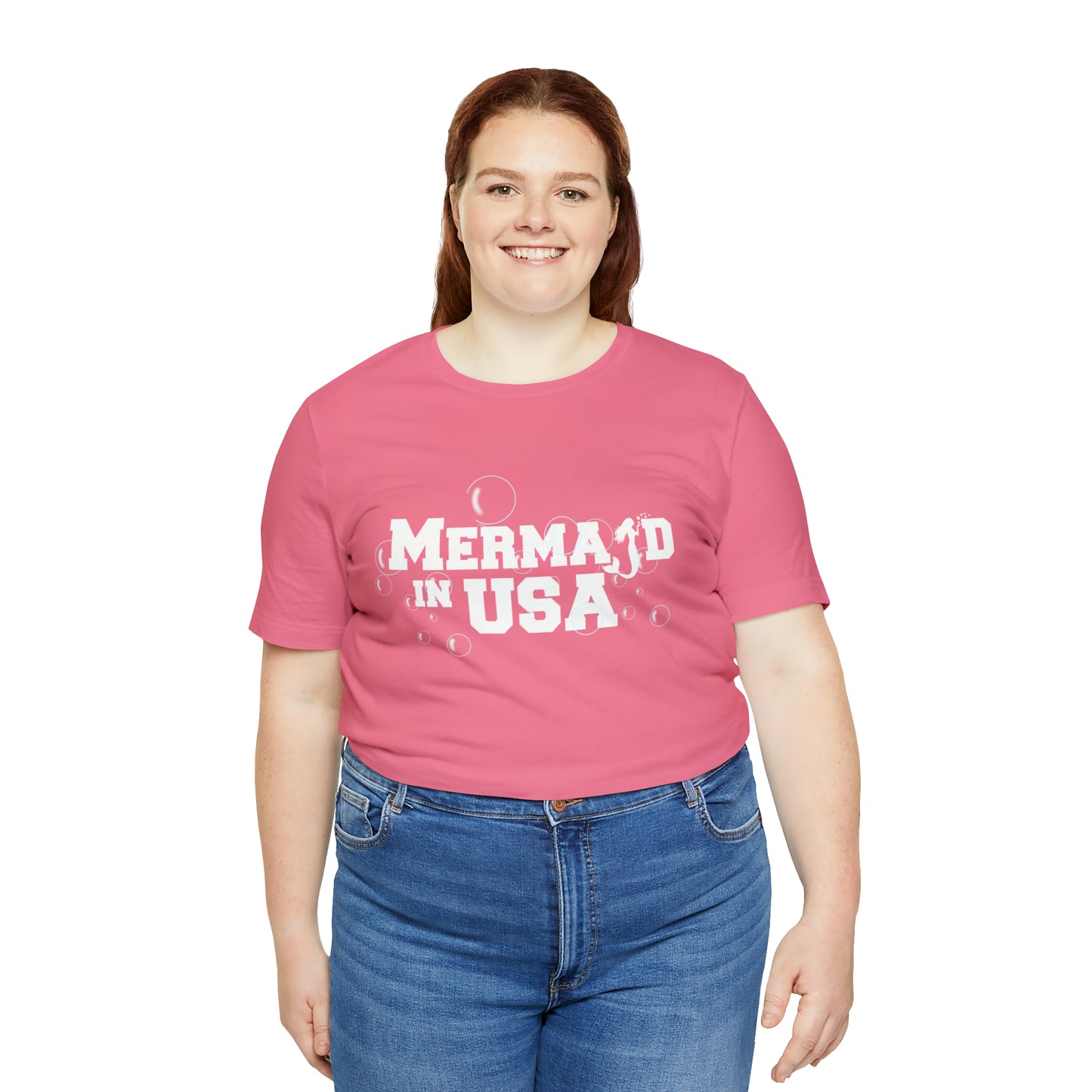 Mermaid in USA July 4th Shirt | July 4th Independence Statement T-Shirt