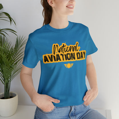 National Aviation Day Yellow Shirt | Airplane Pilot T-Shirt