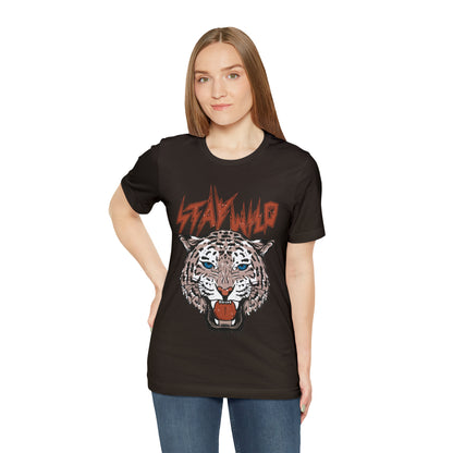 Stay Wild Unisex T-shirt Cougar Leopard Fun Ambitious Shirt Cat Lady Shirt