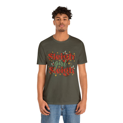 Slay Christmas Shirt for Women | Sleigh Girl Sleigh | Funny Pun for Christmas T-shirt