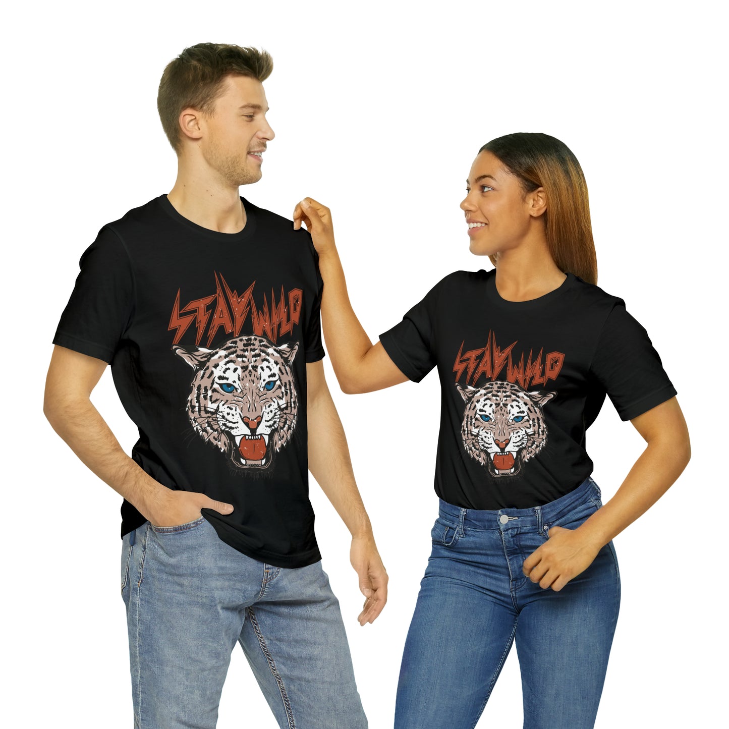 Stay Wild Unisex T-shirt Cougar Leopard Fun Ambitious Shirt Cat Lady Shirt