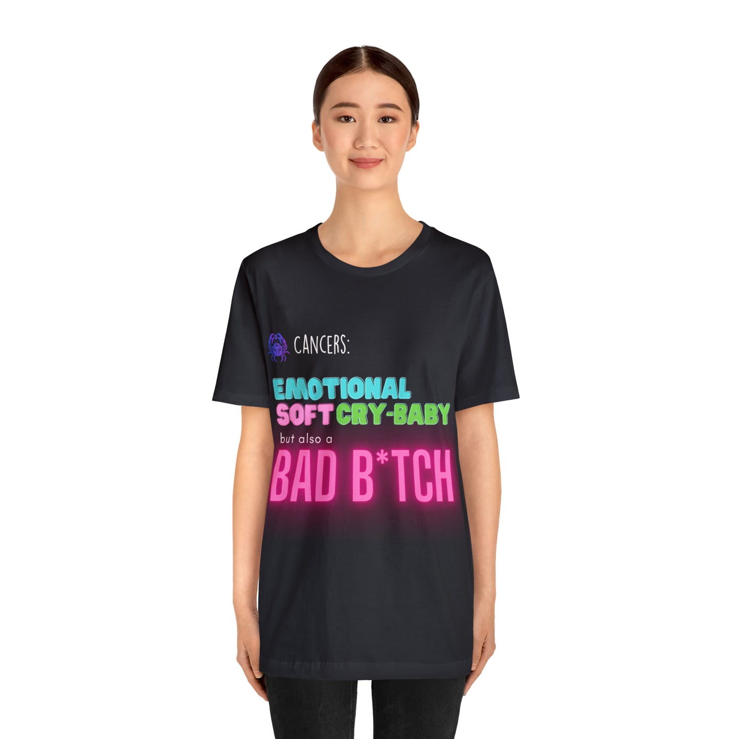 Cancer Zodiac Bad Bitch Shirt | Funny Zodiac Astrology Statement T-Shirt