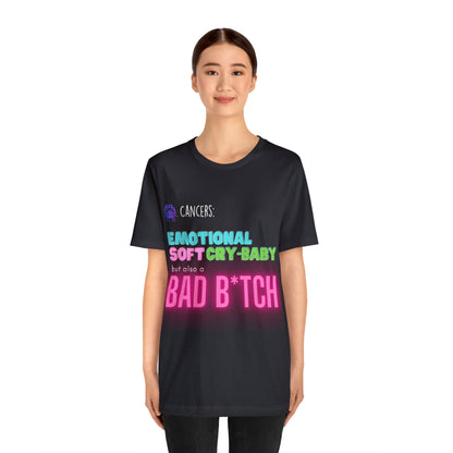 Cancer Zodiac Bad Bitch Shirt | Funny Zodiac Astrology Statement T-Shirt