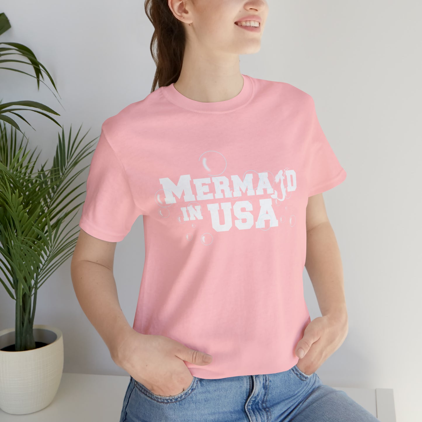 Mermaid in USA July 4th Shirt | July 4th Independence Statement T-Shirt