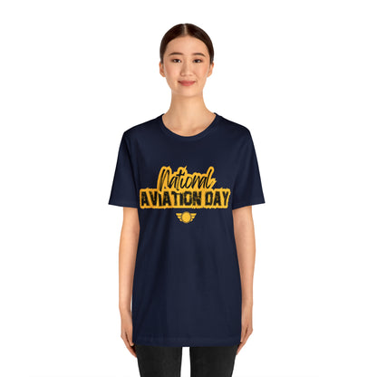 National Aviation Day Yellow Shirt | Airplane Pilot T-Shirt