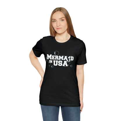 Mermaid in USA July 4th Shirt | July 4th Independence Statement T-Shirt