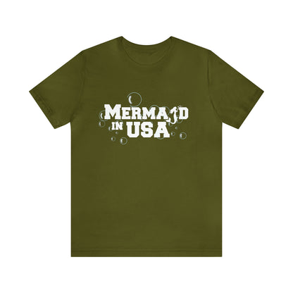 Mermaid in USA July 4th Shirt | July 4th Independence Statement T-Shirt