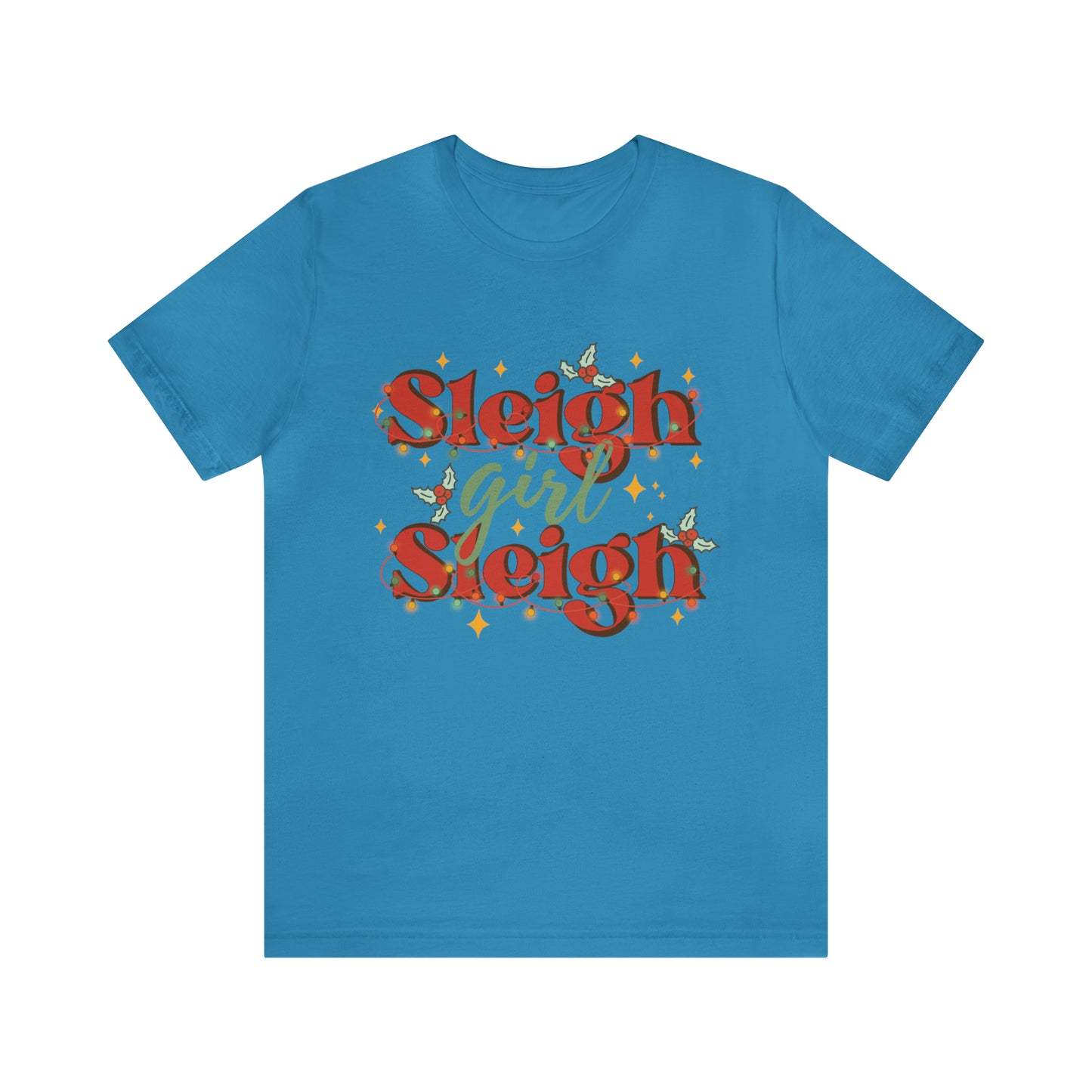 Slay Christmas Shirt for Women | Sleigh Girl Sleigh | Funny Pun for Christmas T-shirt