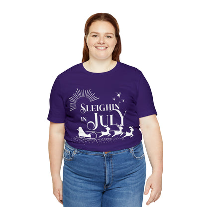 Sleighin in July Shirt | Christmas in July Slay Statement T-Shirt