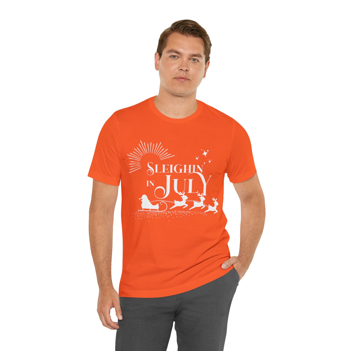 Sleighin in July Shirt | Christmas in July Slay Statement T-Shirt