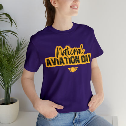 National Aviation Day Yellow Shirt | Airplane Pilot T-Shirt