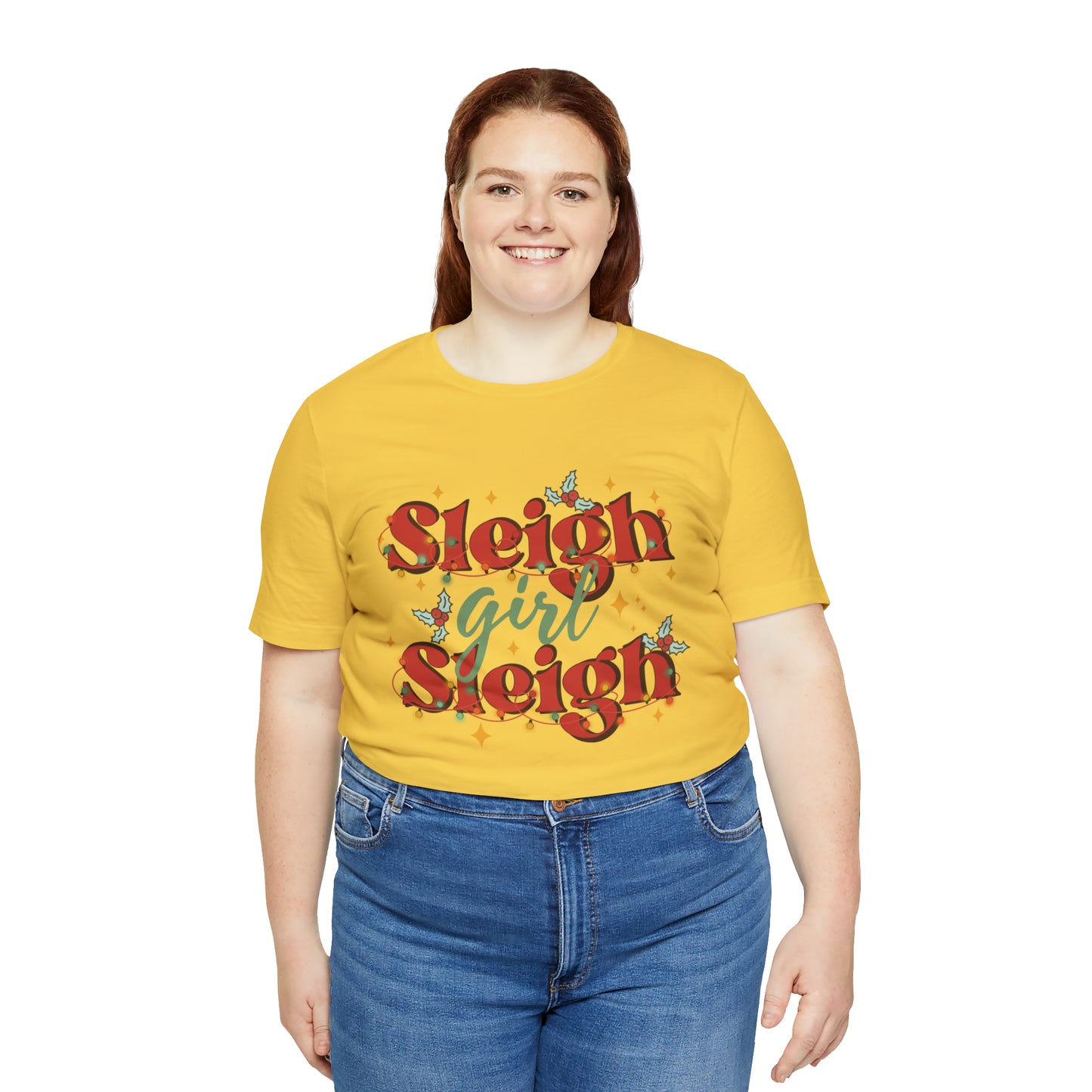 Slay Christmas Shirt for Women | Sleigh Girl Sleigh | Funny Pun for Christmas T-shirt