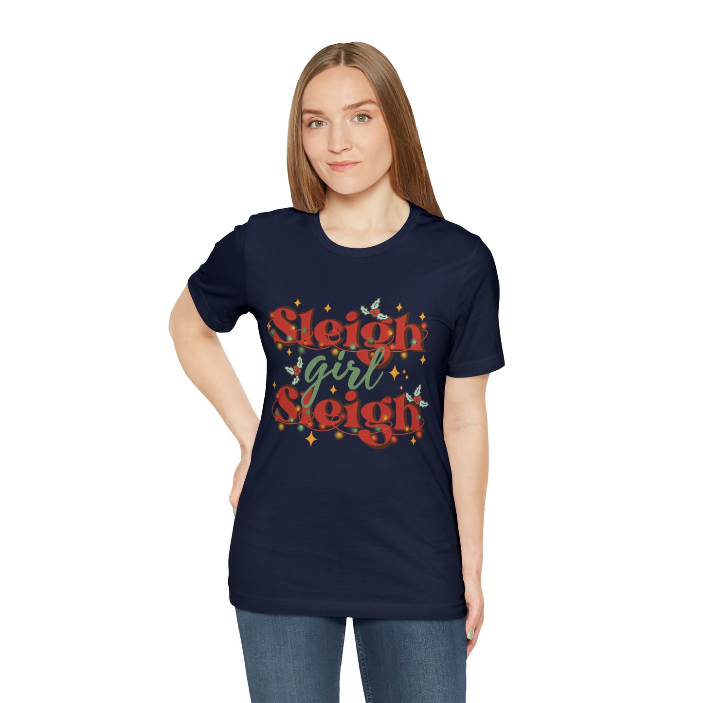 Slay Christmas Shirt for Women | Sleigh Girl Sleigh | Funny Pun for Christmas T-shirt