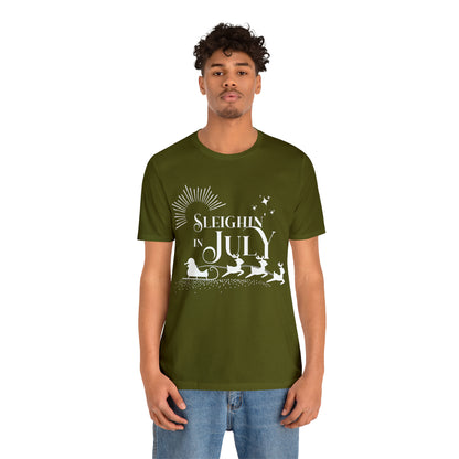 Sleighin in July Shirt | Christmas in July Slay Statement T-Shirt