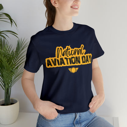 National Aviation Day Yellow Shirt | Airplane Pilot T-Shirt