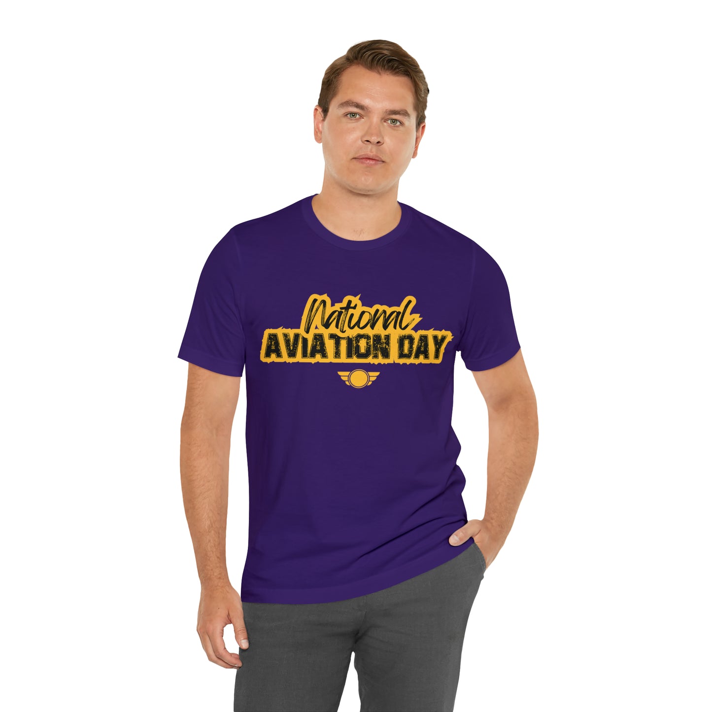 National Aviation Day Yellow Shirt | Airplane Pilot T-Shirt