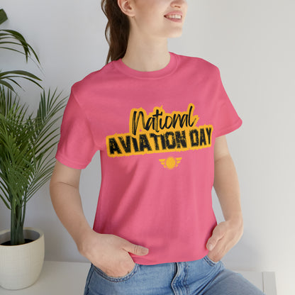 National Aviation Day Yellow Shirt | Airplane Pilot T-Shirt