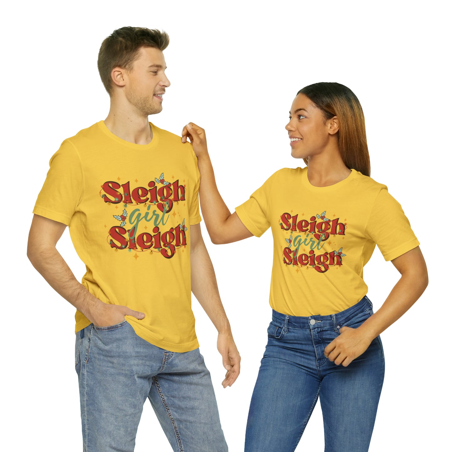 Slay Christmas Shirt for Women | Sleigh Girl Sleigh | Funny Pun for Christmas T-shirt