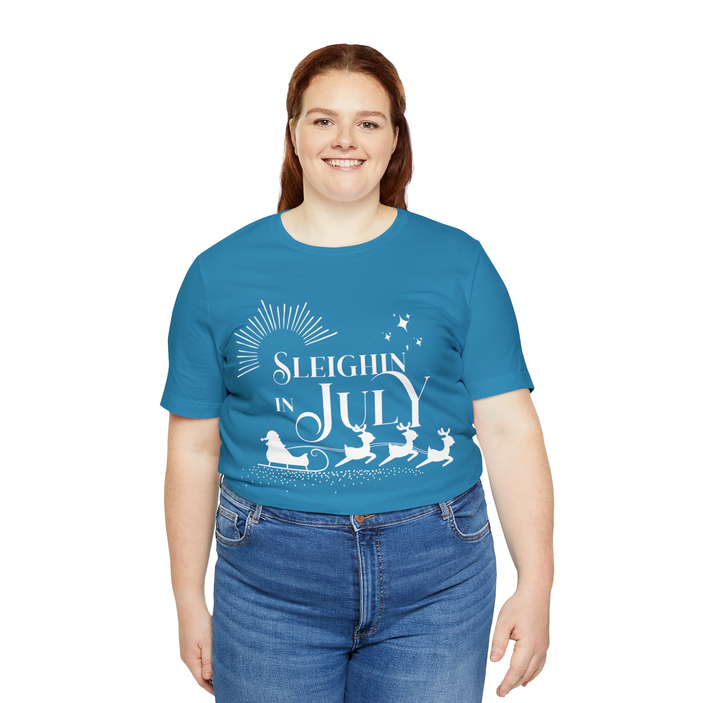 Sleighin in July Shirt | Christmas in July Slay Statement T-Shirt