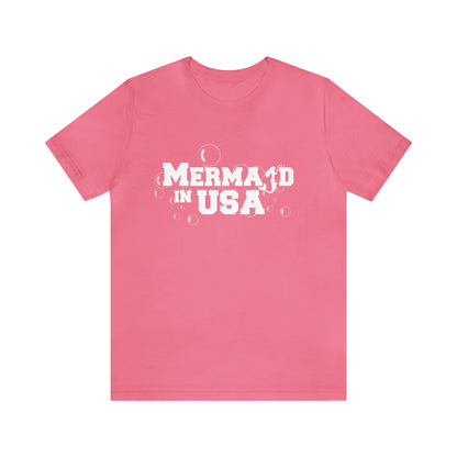 Mermaid in USA July 4th Shirt | July 4th Independence Statement T-Shirt