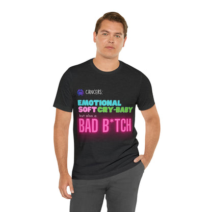 Cancer Zodiac Bad Bitch Shirt | Funny Zodiac Astrology Statement T-Shirt