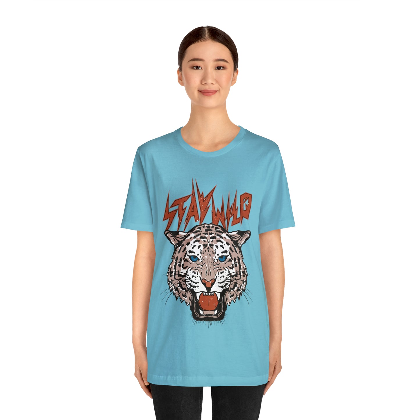 Stay Wild Unisex T-shirt Cougar Leopard Fun Ambitious Shirt Cat Lady Shirt