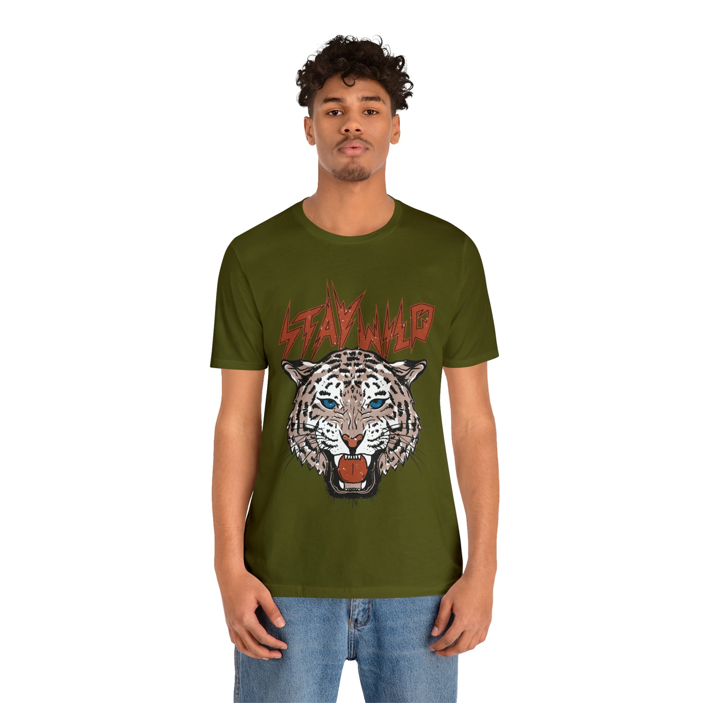 Stay Wild Unisex T-shirt Cougar Leopard Fun Ambitious Shirt Cat Lady Shirt