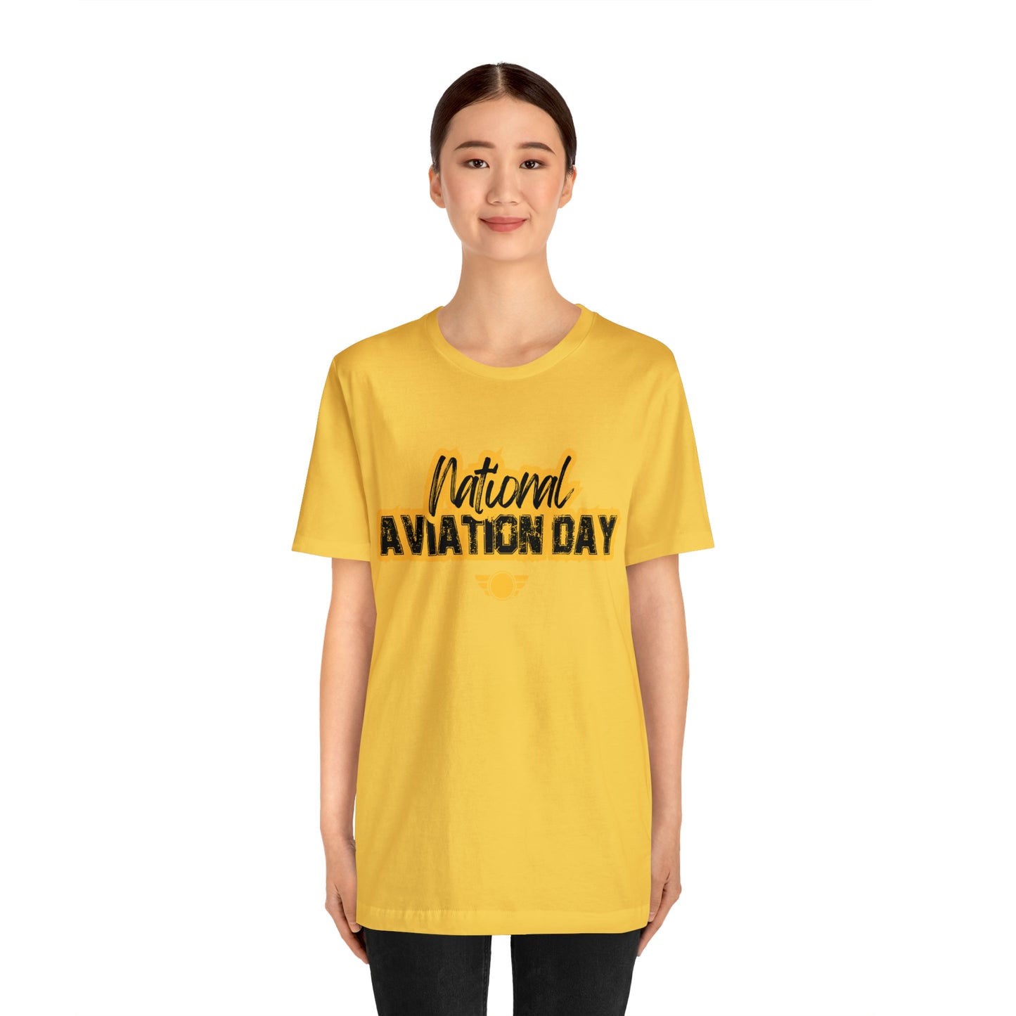 National Aviation Day Yellow Shirt | Airplane Pilot T-Shirt