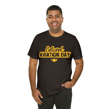 National Aviation Day Yellow Shirt | Airplane Pilot T-Shirt