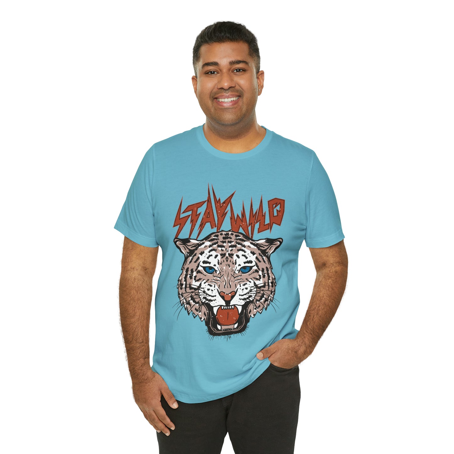 Stay Wild Unisex T-shirt Cougar Leopard Fun Ambitious Shirt Cat Lady Shirt