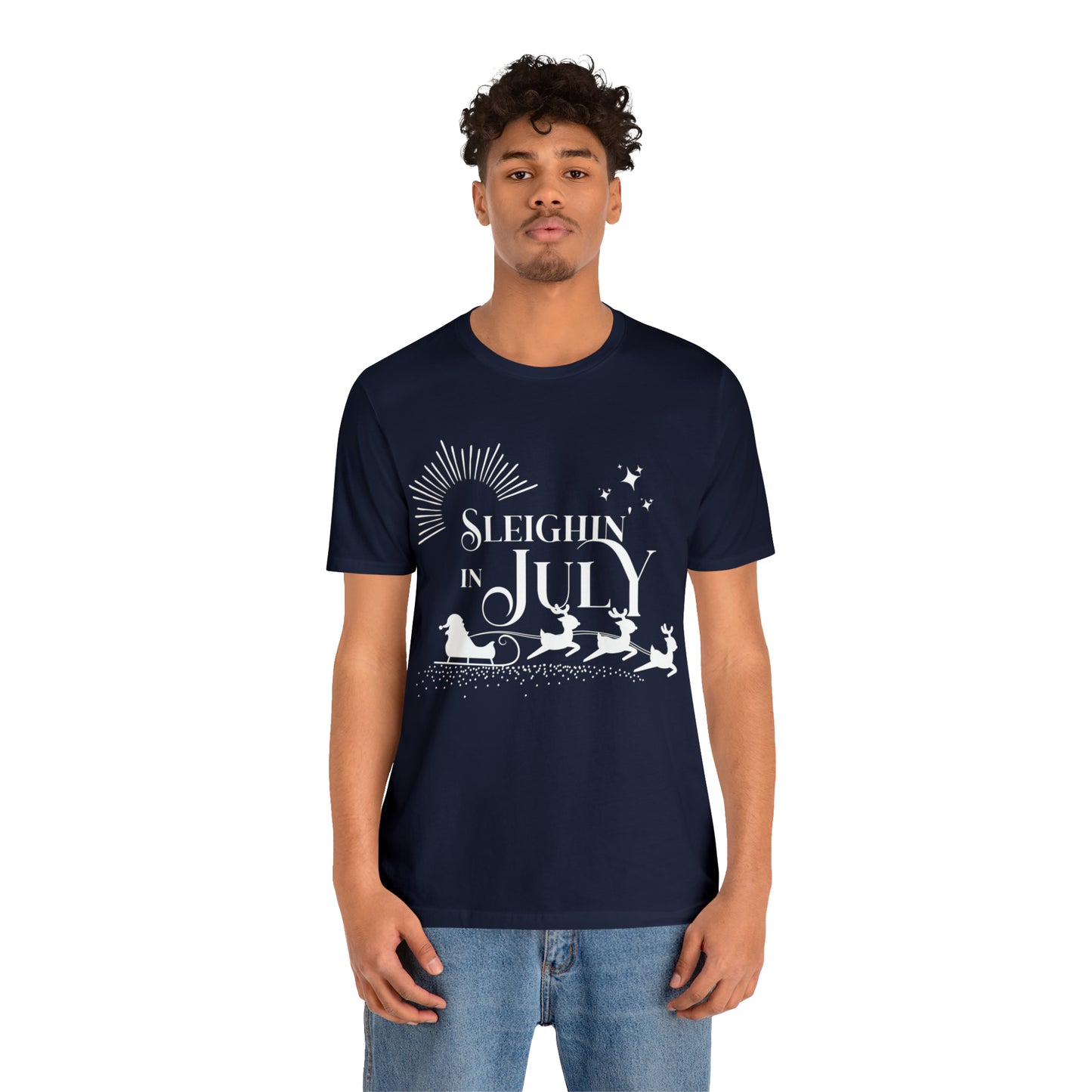 Sleighin in July Shirt | Christmas in July Slay Statement T-Shirt