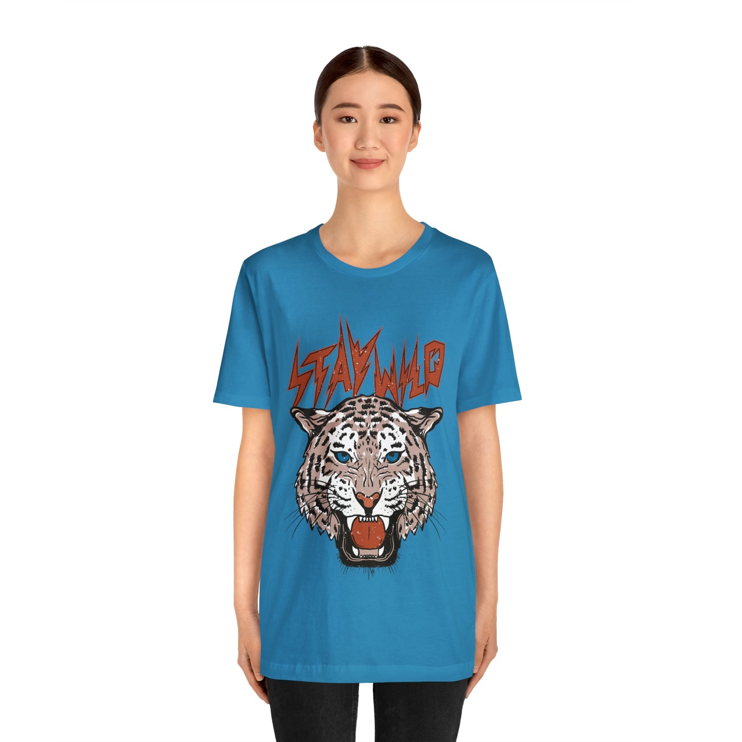 Stay Wild Unisex T-shirt Cougar Leopard Fun Ambitious Shirt Cat Lady Shirt