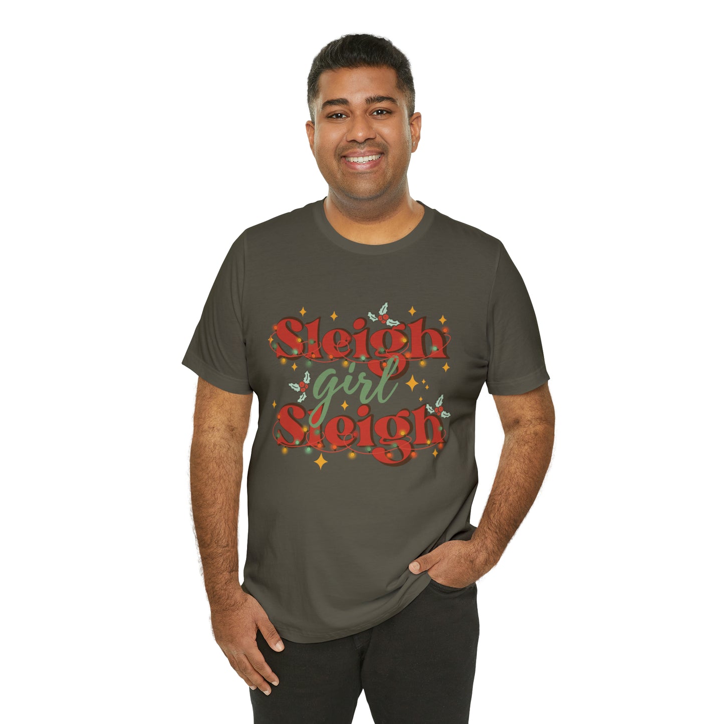 Slay Christmas Shirt for Women | Sleigh Girl Sleigh | Funny Pun for Christmas T-shirt