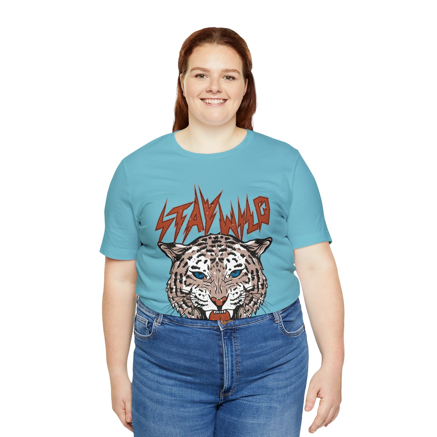 Stay Wild Unisex T-shirt Cougar Leopard Fun Ambitious Shirt Cat Lady Shirt