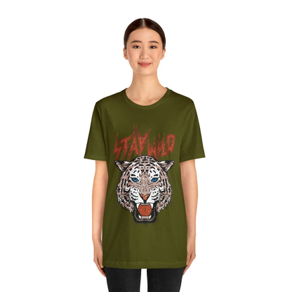 Stay Wild Unisex T-shirt Cougar Leopard Fun Ambitious Shirt Cat Lady Shirt