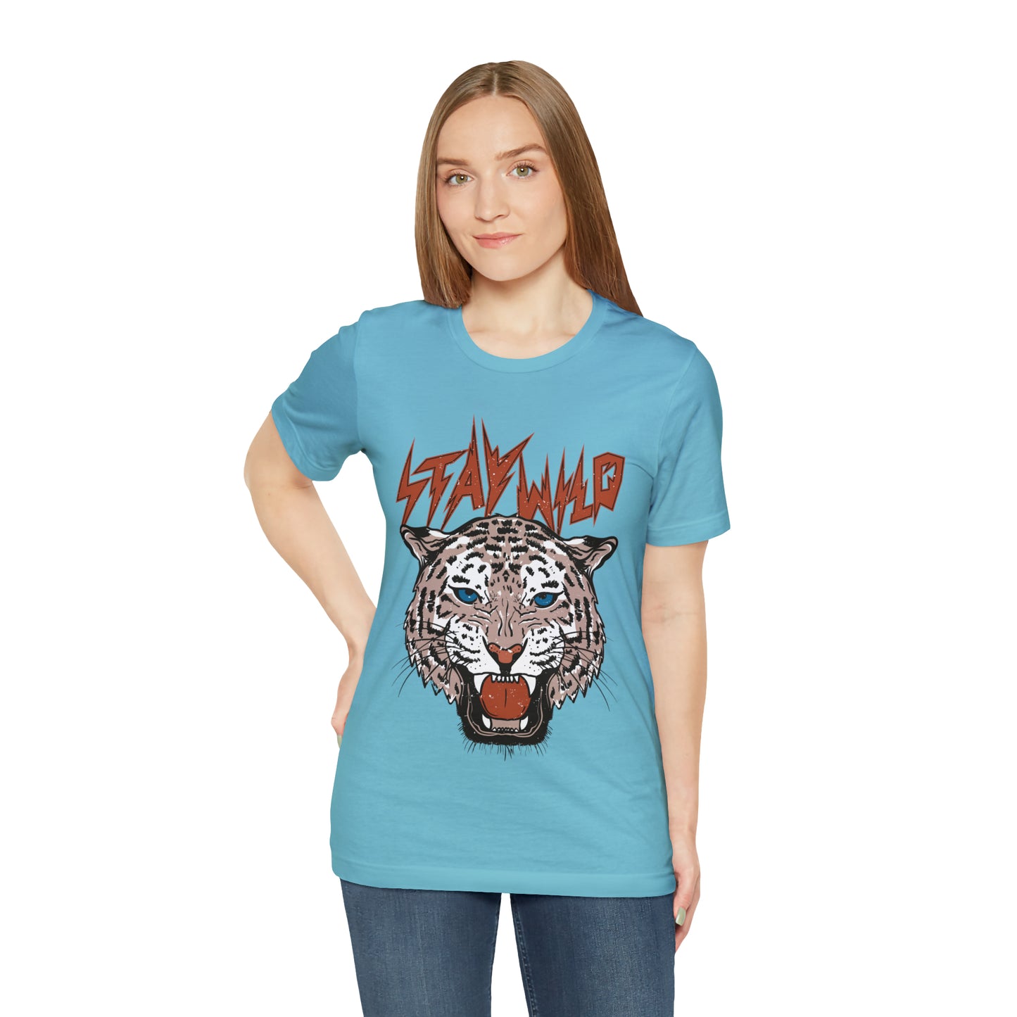 Stay Wild Unisex T-shirt Cougar Leopard Fun Ambitious Shirt Cat Lady Shirt