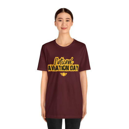 National Aviation Day Yellow Shirt | Airplane Pilot T-Shirt