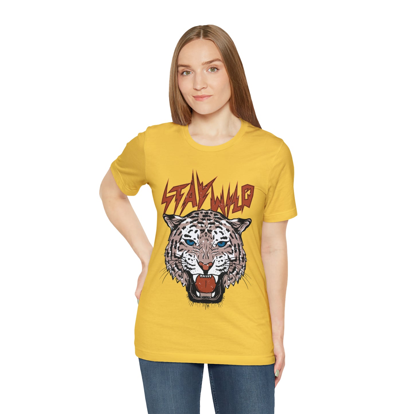 Stay Wild Unisex T-shirt Cougar Leopard Fun Ambitious Shirt Cat Lady Shirt