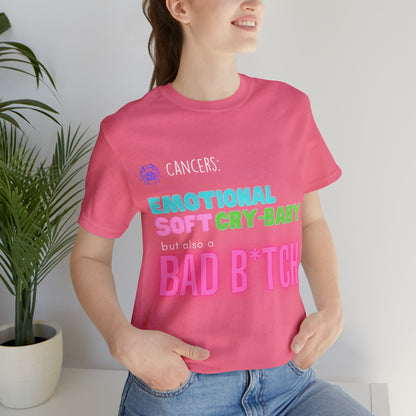 Cancer Zodiac Bad Bitch Shirt | Funny Zodiac Astrology Statement T-Shirt