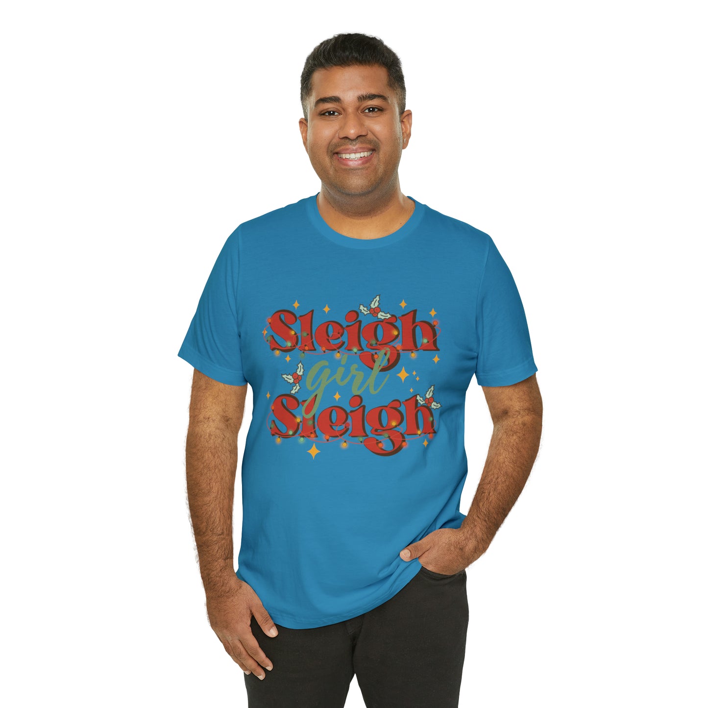 Slay Christmas Shirt for Women | Sleigh Girl Sleigh | Funny Pun for Christmas T-shirt