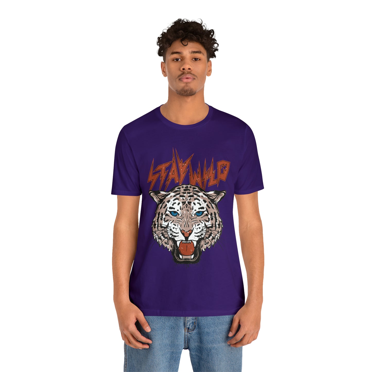 Stay Wild Unisex T-shirt Cougar Leopard Fun Ambitious Shirt Cat Lady Shirt