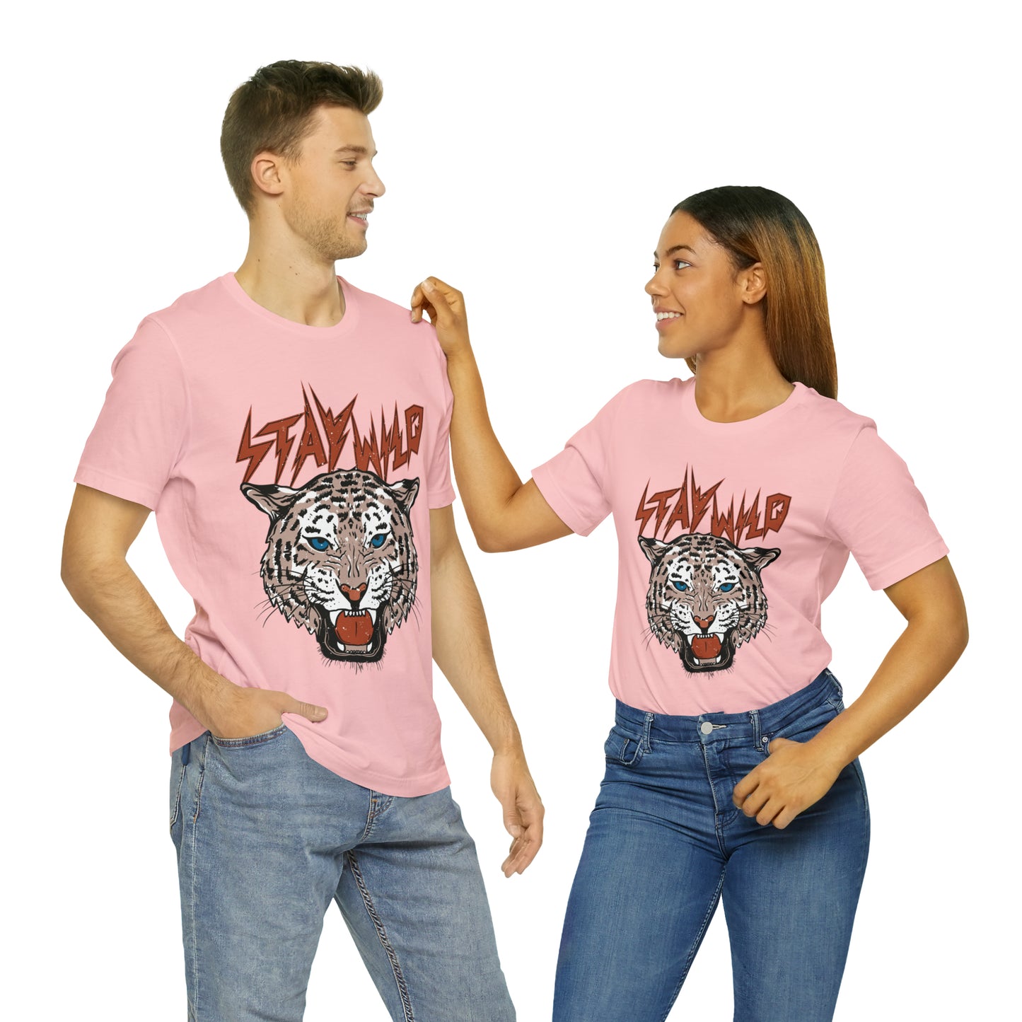 Stay Wild Unisex T-shirt Cougar Leopard Fun Ambitious Shirt Cat Lady Shirt