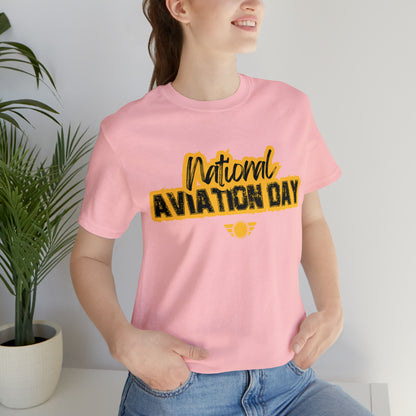 National Aviation Day Yellow Shirt | Airplane Pilot T-Shirt