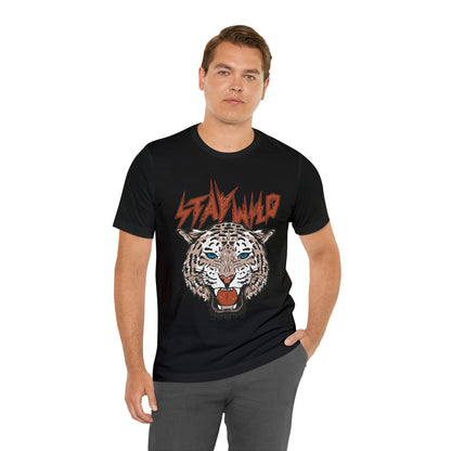 Stay Wild Unisex T-shirt Cougar Leopard Fun Ambitious Shirt Cat Lady Shirt