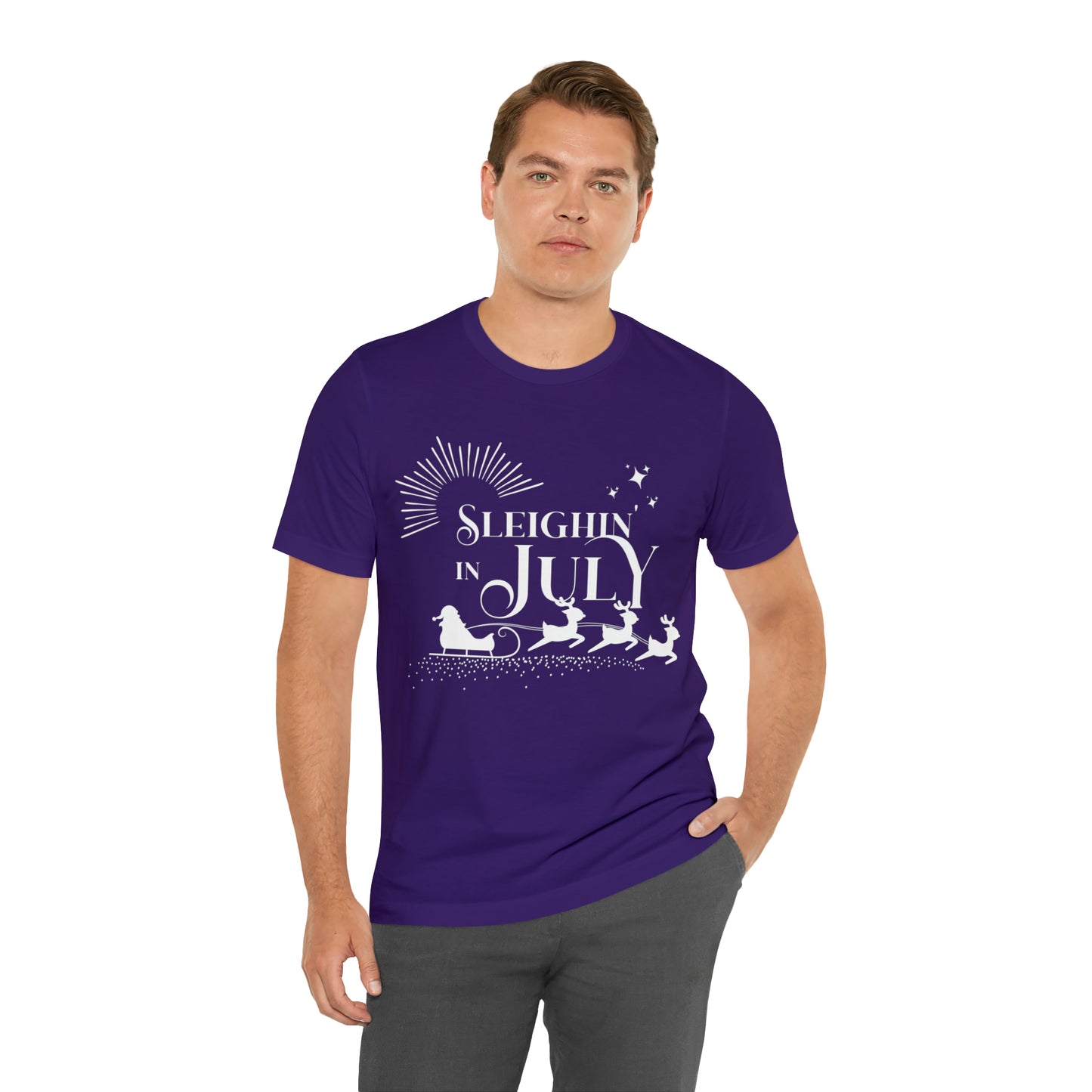 Sleighin in July Shirt | Christmas in July Slay Statement T-Shirt